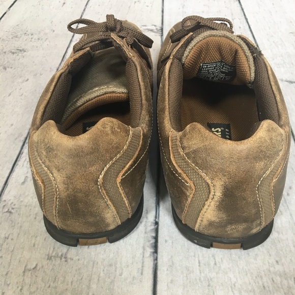 Skechers Brown distressed leather Oxford shoes main image 8